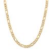 Image 1 : 14k Yellow Gold 7.5 mm Flat Figaro Chain - 28 in.