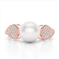 2.50 ctw Garnet And VS/SI Diamond Necklace 14K Rose Gold