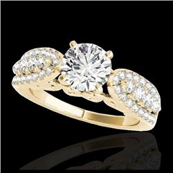 1.70 ctw H-SI/I Diamond Solitaire Halo Ring 10K Rose Gold