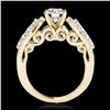 Image 2 : 1.70 ctw H-SI/I Diamond Solitaire Halo Ring 10K Rose Gold