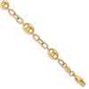 Image 1 : 14k Yellow Gold Polished Fancy Disc Link Bracelet - 7.5 in.