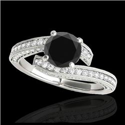 1.14 ctw VS/SI Diamond Art Deco Ring 18K White Gold