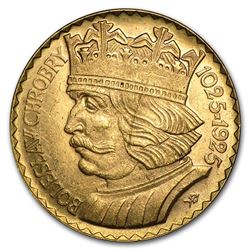 1925 Poland Gold 20 Zlotych Boleslaw BU