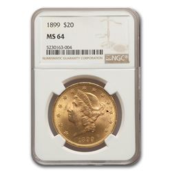 1899 $20 Liberty Gold Double Eagle MS-64 NGC