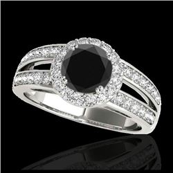 1.10 ctw VS/SI Diamond Solitaire Art Deco Stud Necklace 18K Rose Gold