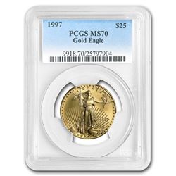 1997 1/2 oz Gold American Eagle MS-70 PCGS (Registry Set)
