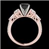 Image 2 : 1.40 ctw SI Fancy Blue Diamond Solitaire Halo Ring 10K Rose Gold