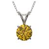 1.15 ctw VS/SI Diamond Solitaire Art Deco Necklace 18K Yellow Gold