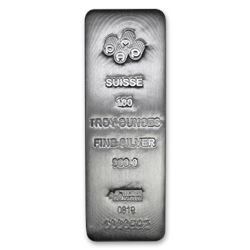 100 oz Cast-Poured Silver Bar - PAMP Suisse (w/Assay)