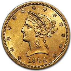 1906-D $10 Liberty Gold Eagle AU