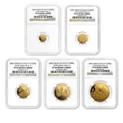 2004 Malta Gold 5-Coin Pope John Paul II Proof Set PF-69 NGC