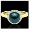 1 ctw SI Fancy Blue Diamond Solitaire Ring 10K Rose Gold