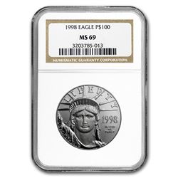 1998 1 oz Platinum American Eagle MS-69 NGC