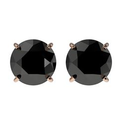 5.50 ctw Sapphire & VS/SI Diamond Halo Earrings 18K White Gold