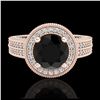 Image 2 : 2.56 ctw Intense Blue Diamond Stud Earrings 10K Rose Gold