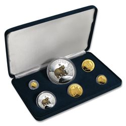 1996 Cook Islands 6-Piece Gold & Silver Proof Set (Grizzly Bear)