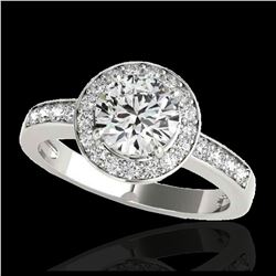 2 ctw VS Black Diamond Solitaire Halo Ring 10K Rose Gold