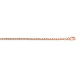 14k Rose Gold 2.00 mm Solid Polished Spiga Chain - 24 in.