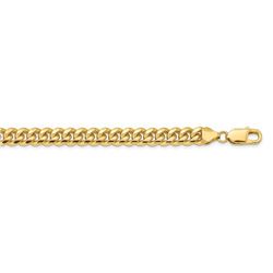 14k Yellow Gold 6.75 mm Solid Miami Cuban Chain - 24 in.