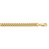 Image 1 : 14k Yellow Gold 6.75 mm Solid Miami Cuban Chain - 24 in.