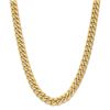 Image 1 : 14k Yellow Gold 11 mm Semi-Solid Miami Cuban Chain - 30 in.