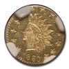 Image 1 : 1880 8/7 Indian Round 50 Cent Gold MS-62 NGC (PL\, BG-1067)