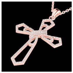 1.50 ctw Fancy Intense Blue Diamond Art Deco Necklace 18K White Gold