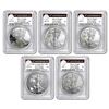 Image 1 : 2011 5-Coin Silver Eagle Set MS/PR-69 PCGS (FS\, 25th Ann. Label)