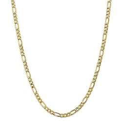 10k Yellow Gold 5.75 mm Semi-Solid Figaro Chain - 22 in.