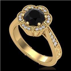 1.35 ctw H-SI/I Diamond Bypass Solitaire Ring 10K White & Rose Gold