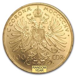 Austria Gold 100 Coronas BU (Random)