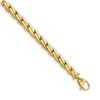 Image 1 : 14k Yellow Gold 5.85 mm Link Half Round Curb Bracelet - 7.5 in.