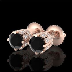 1.50 ctw H-SI/I Diamond Solitaire Halo Ring 10K Rose Gold