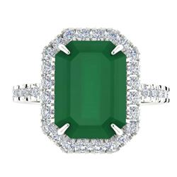 1.75 ctw Citrine & VS/SI Diamond Earrings 18K White Gold