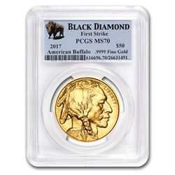 2017 1 oz Gold Buffalo MS-70 PCGS (FS\, Black Diamond)
