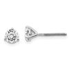 Image 1 : 14k White Gold 2/3ct Lab Grown Diamond 3-Prong Earring