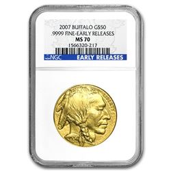 2007 1 oz Gold Buffalo MS-70 NGC (Early Releases)