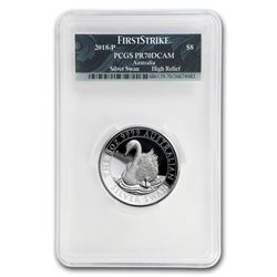 2018 Australia 5 oz Silver Swan PR-70 PCGS (FS\, Swan Label)