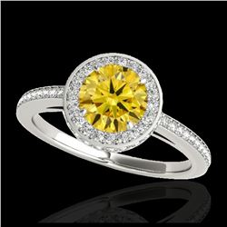 2 ctw SI Fancy Blue Diamond Bypass Solitaire Ring 10K White Gold