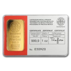 1 oz Gold Bar - Argor-Heraeus (Vintage\, In Assay)