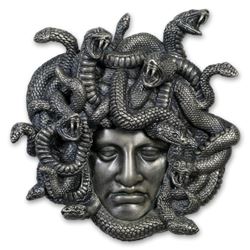 2019 Niue 7 oz Antique Silver Amulet of Power: Medusa