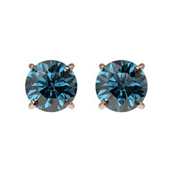 1.02 ctw VS/SI Cushion Diamond Stud Earrings 18K White Gold