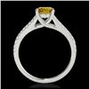 Image 2 : 1.85 ctw SI/I Fancy Intense Yellow Diamond Ring 10K White Gold