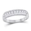 Image 1 : 10kt Yellow Gold Round Diamond Inside Outside Hoop Earrings 1.00 Cttw