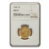 Image 1 : 1838 $5 Gold Classic Head Half Eagle AU-53 NGC