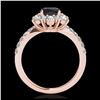 Image 2 : 1.37 ctw H-SI/I Diamond Solitaire Halo Ring 10K Yellow Gold