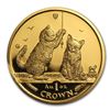 Image 1 : 2001 Isle of Man 1 oz Gold Somali Kittens BU