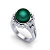 Image 2 : 9 ctw Emerald Ring 18K Yellow Gold