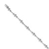 Image 1 : 14k White Gold Diamond Link Bracelet - 7.5 in.