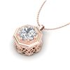 Image 2 : 10.4 ctw Amethyst & Diamond Earrings 14K Rose Gold